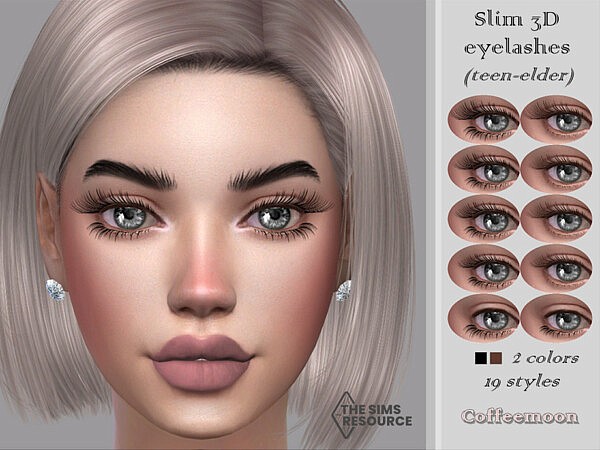 Slim 3D eyelashes by coffeemoon from TSR