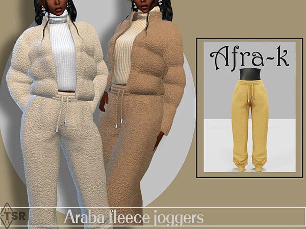 Araba fleece joggers by akaysims from TSR