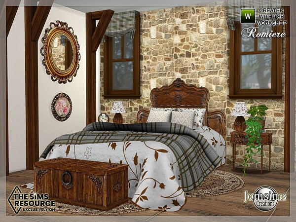 Romiere bedroom by jomsims from TSR