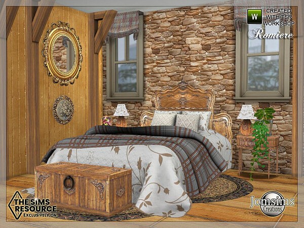 Romiere bedroom by jomsims from TSR