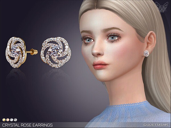 Crystal Rose Earrings by feyona from TSR