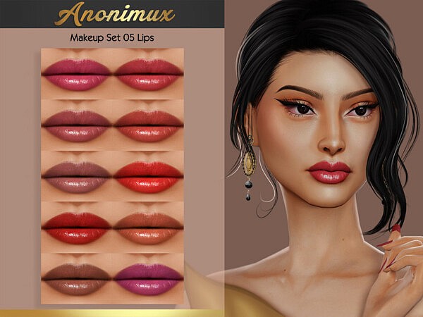Makeup Set 05   Lipstick by Anonimux Simmer from TSR