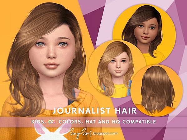 Journalist Hair KIDS by SonyaSimsCC from TSR