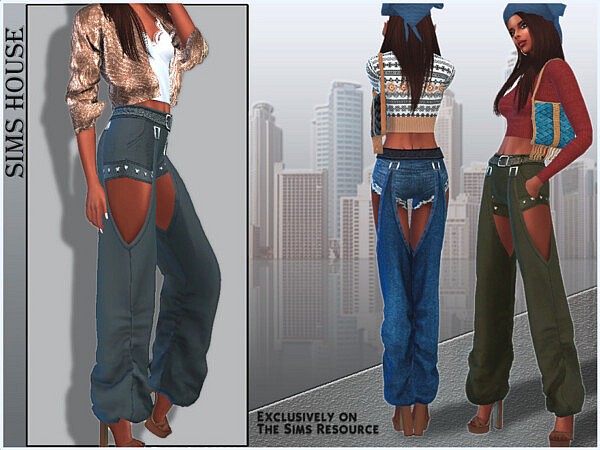 Womens pants with slits by Sims House from TSR