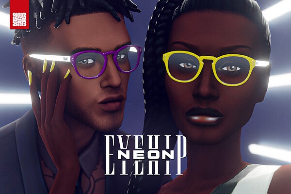 Recoloured Hipster Eyeglasses by Brainstrip from Mod The Sims