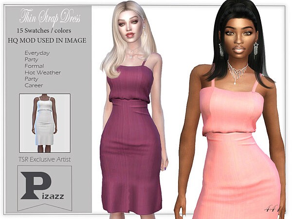 Thin Strap Dress by pizazz from TSR