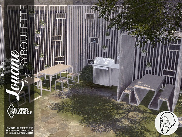 Louane outdoor BBQ set (part 1) by Syboubou from TSR