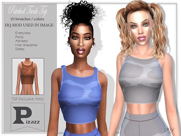 Patched Tank Top by pizazz from TSR