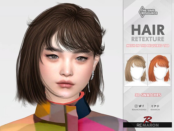 TO0410 Hair Retexture by remaron from TSR
