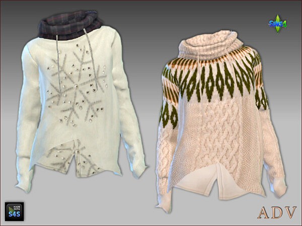 Knitted sweater and pants for girls from Arte Della Vita
