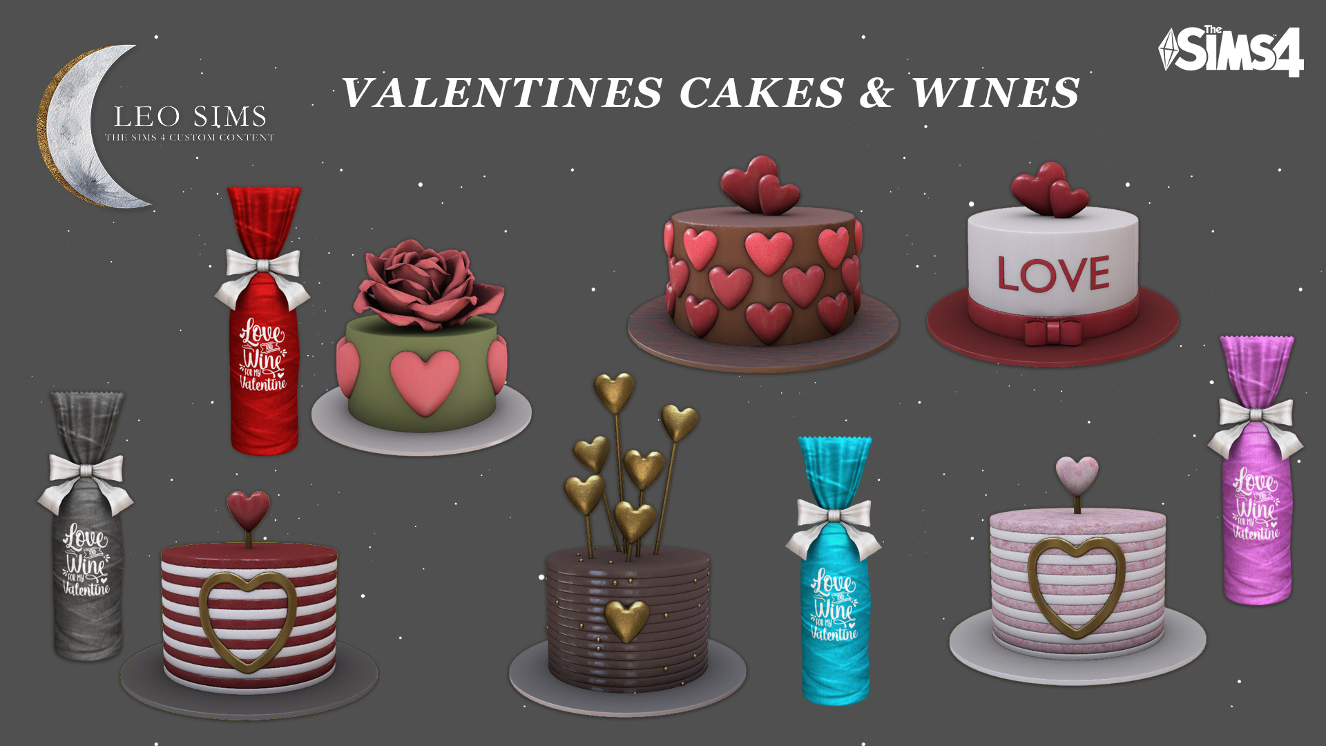 Valentines Cakes from Leo 4 Sims • Sims 4 Downloads