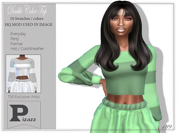 Double Color Top by pizazz from TSR