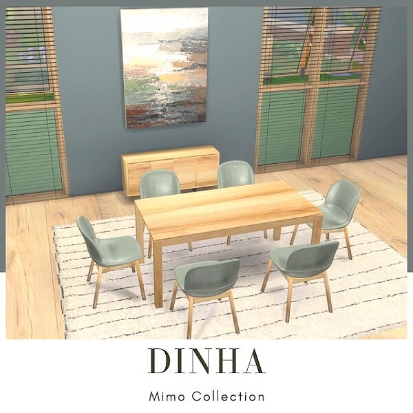 Mimo Collection | TV Stand, Dining Table, Chair, Rugs, Paintings from Dinha Gamer