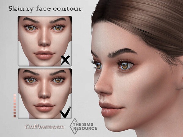 Skinny face countour (Tattoo) by coffeemoon from TSR