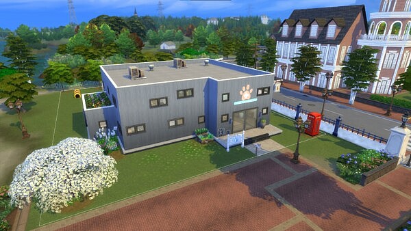 Pawstone Vet Clinic no cc by Barenziah from Mod The Sims