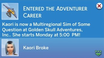 Adventurer (Part Time) Career by BosseladyTV from Mod The Sims