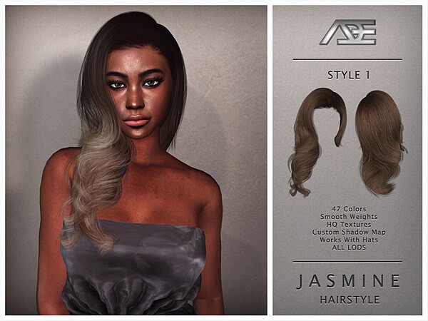 Jasmine / Style 1 (Hairstyle) by Ade Darma from TSR