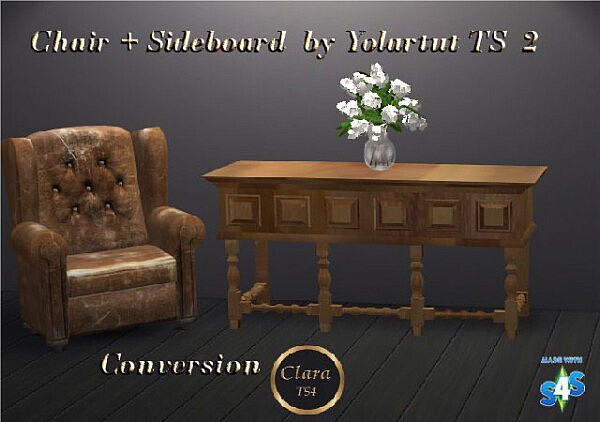 Chair and Sideboard Conversion from All4Sims