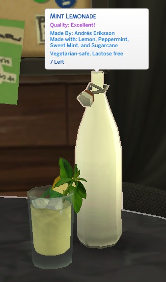 Mint Lemonade   New Custom Drink Recipe by RobinKLocksley from Mod The Sims