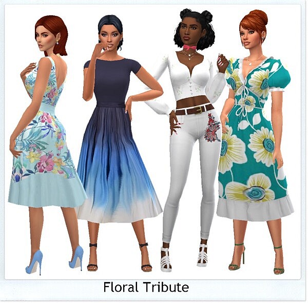 Floral Tribute Recolours only from Sims 4 Sue
