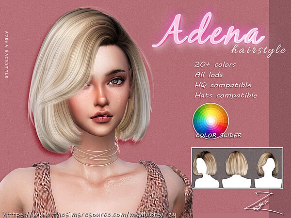 Adena Hairstyle (medium bob hairstyle) by  zy from TSR