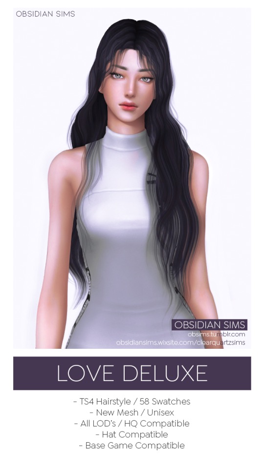 LOVE DELUXE HAIRSTYLE from Obsidian Sims