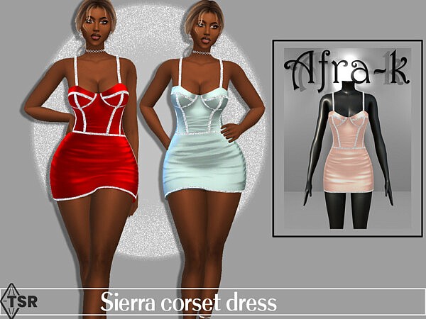 Sierra corset dress by akaysims from TSR