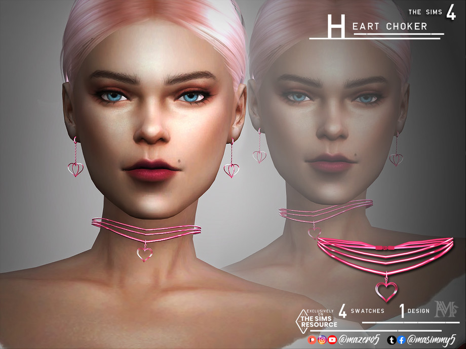 Heart Choker by Mazero5 from TSR • Sims 4 Downloads