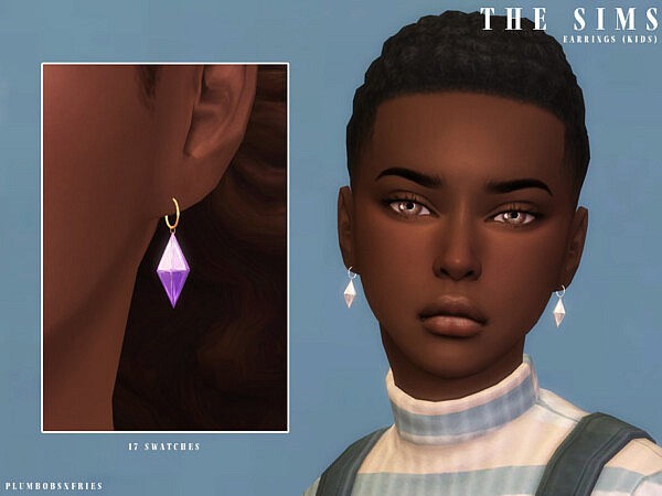THE SIMS earrings (kids) by  Plumbobs n Fries from TSR