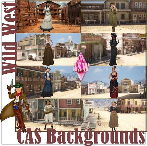 CAS Backgrounds * Wild West from Annett`s Sims 4 Welt