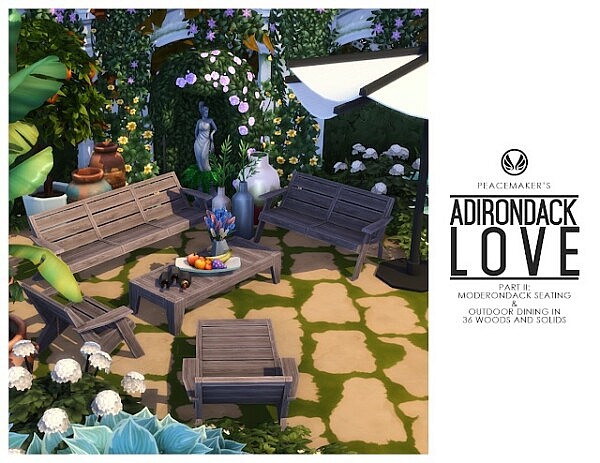 Adirondack Love Part 2   Moderondack Seating and Outdoor Dining from Simsational designs