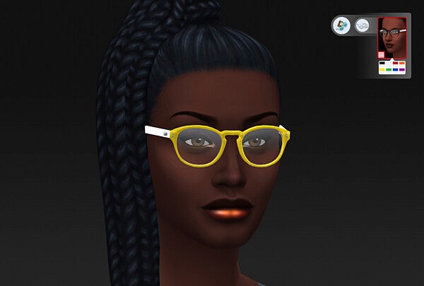 Recoloured Hipster Eyeglasses by Brainstrip from Mod The Sims
