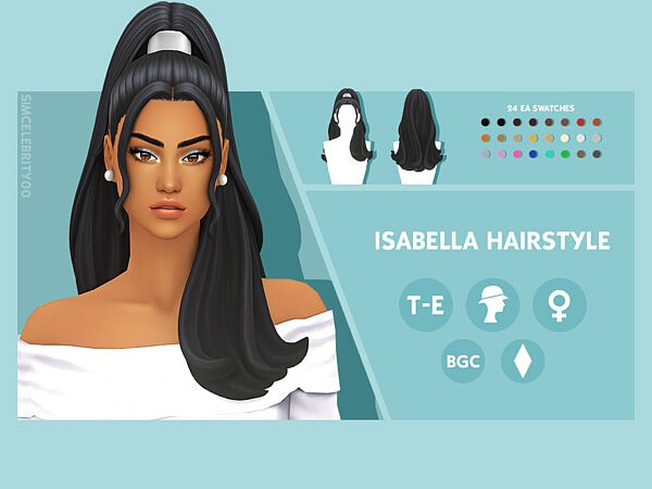 Isabella Hairstyle by simcelebrity00 from TSR