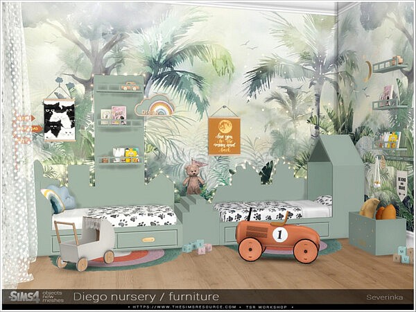 Diego nursery furniture by Severinka  from TSR