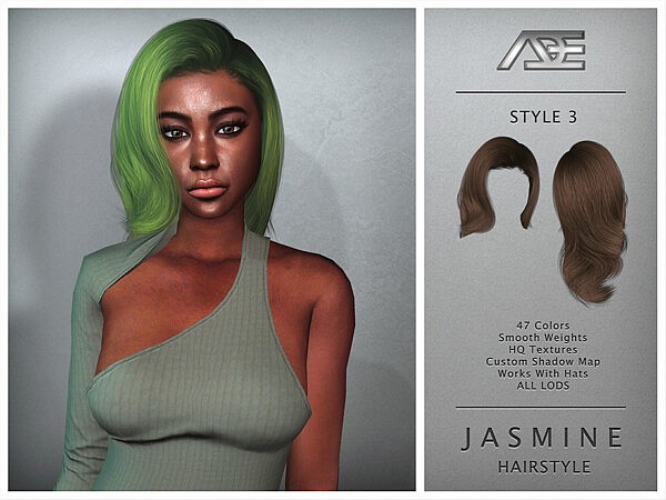 Jasmine / Style 3 (Hairstyle) by Ade Darma from TSR