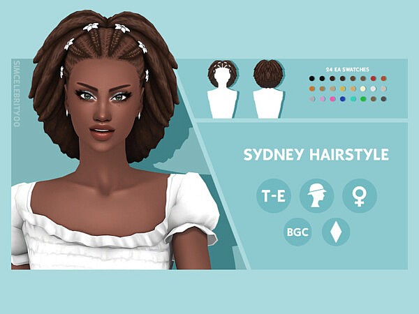 Sydney Hairstyle by simcelebrity00 from TSR