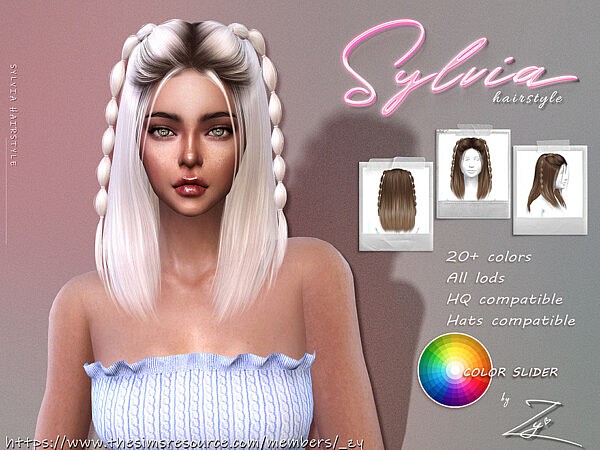 Sylvia Hairstyle ( double bubble braids) by  zy from TSR