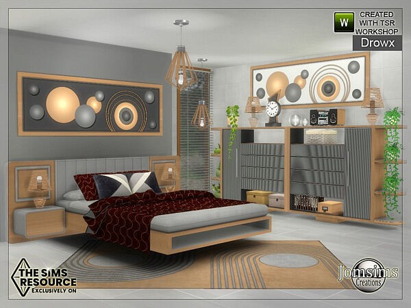 Drowx bedroom by jomsims from TSR
