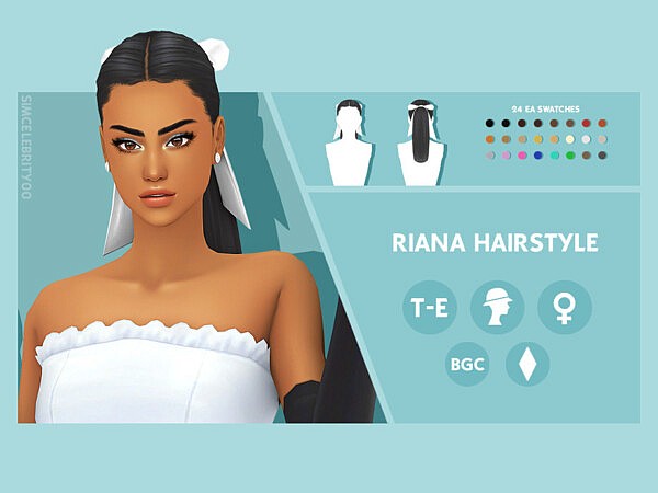 Riana Hairstyle by simcelebrity00 from TSR