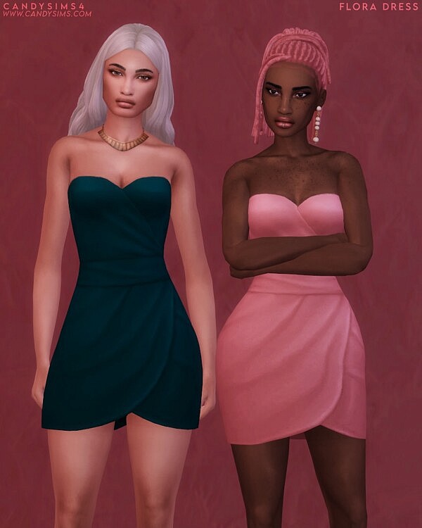 FLORA DRESS from Candy Sims 4