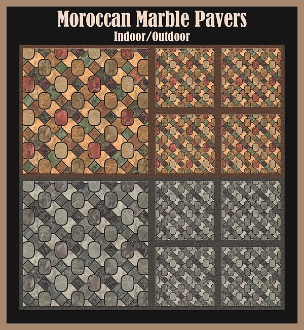 Moroccan Marble Pavers by Simmiller from Mod The Sims