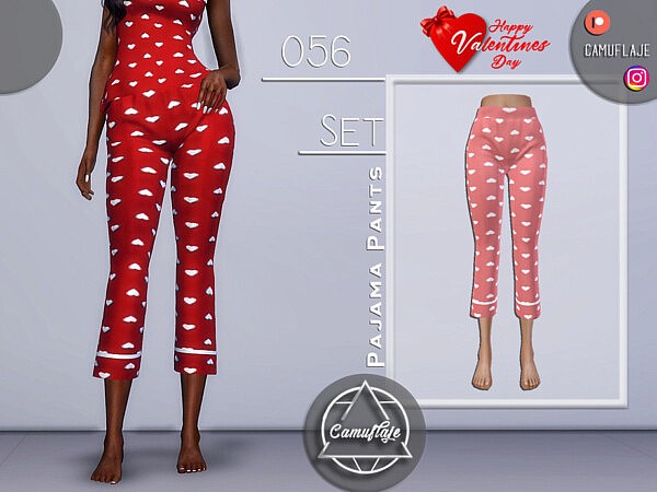 SET 056   Pajama Pants (Valentines Day) by Camuflaje from TSR