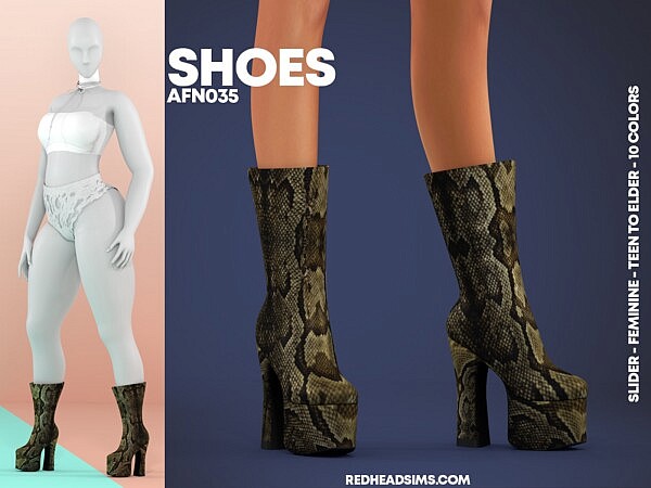 AF SHOES N035 from Red Head Sims
