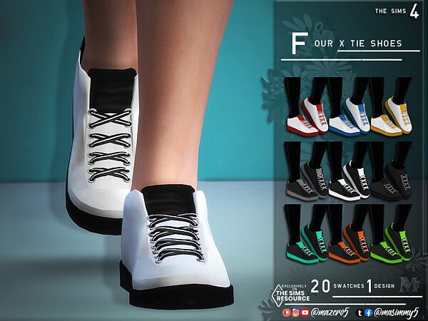 Four X Tie Shoes by Mazero5 from TSR