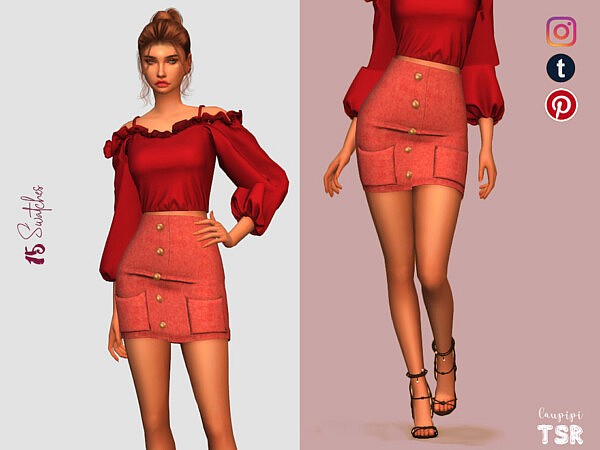 Skirt with Pockets   BT450 by laupipi from TSR