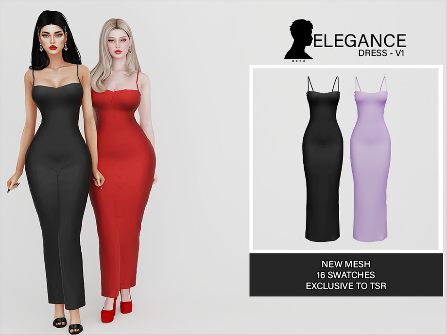 Elegance Dress V1 By Betoae0 From Tsr • Sims 4 Downloads