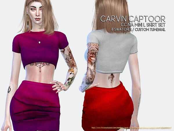 Nia Mini Skirt L Set by carvin captoor from TSR