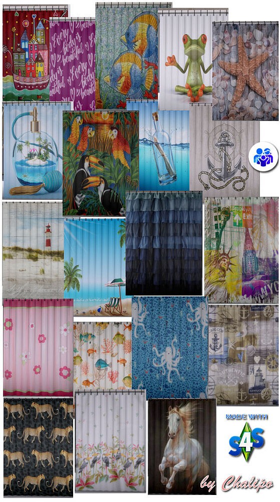 Shower Curtains from All4Sims
