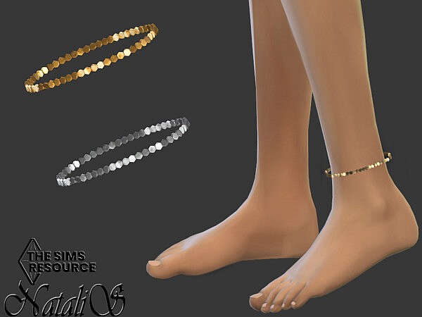 Metal sequin anklet by NataliS from TSR