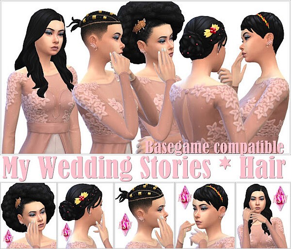 My Wedding Stories * Hair * from Annett`s Sims 4 Welt